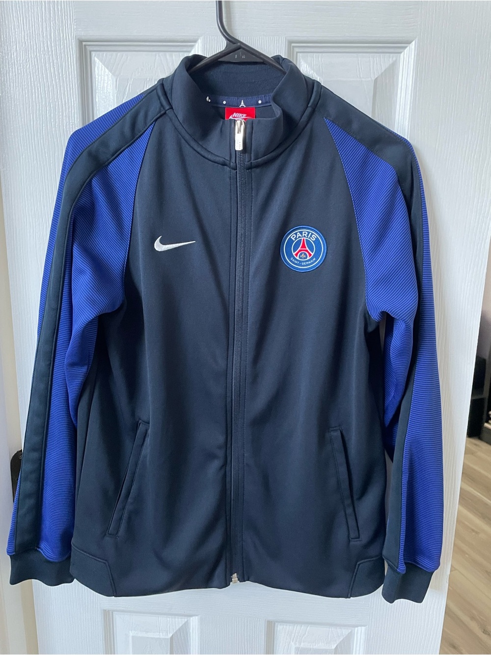 Nike Junior size L Black and Royal Blue PSG Track Jacket